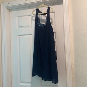 Teeze Me | Tunic Top with Embellished Neckline | Size M